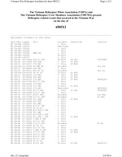 Helicopter Losses on 12 May 1969 - 2