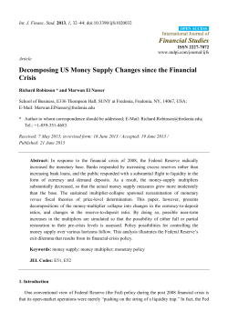 Decomposing US Money Supply Changes since the