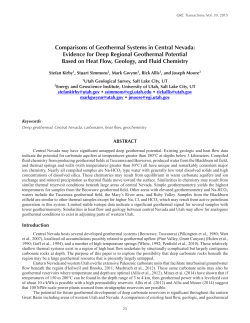 Comparisons of Geothermal Systems in Central Nevada