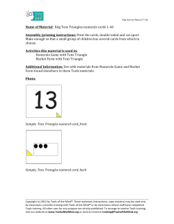 kdg tens triangles numerals cards 1-40 cover
