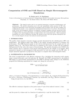 Computation of SNR and SAR Based on Simple Electromagnetic