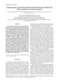 Simple sequence repeat-based assessment of genetic - Vitis-vea