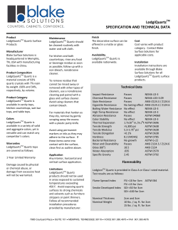 Product Data Sheet - Blake Surface Solutions