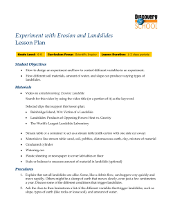 Experiment with Erosion and Landslides