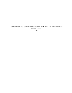 CHRISTIAN SYMBOLISM IN KEN KESEY`S ONE FLEW OVER THE