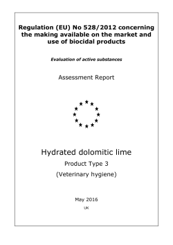 Hydrated dolomitic lime