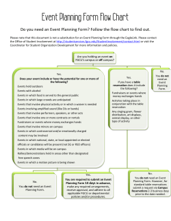 Event Planning Form Flow Chart