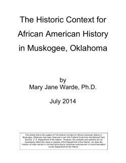 The Historic Context for African American History