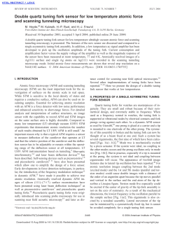 Double quartz tuning fork sensor for low temperature atomic force