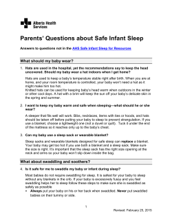 Parents` Questions about Safe Infant Sleep (fact sheet)