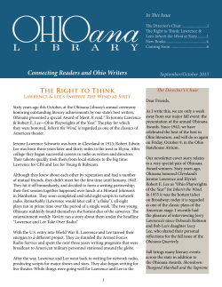 Sept Oct 2015 Ohioana Newsletter