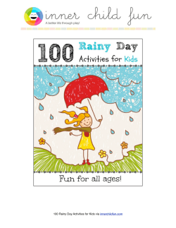 100 Rainy Day Activities for Kids via innerchildfun.com