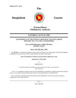 The Bangladesh Gazette