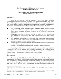 The Commercial Building Market Structure: An Act with Five