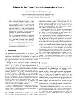 Higher-Order Side-Channel Protected Implementations of KECCAK