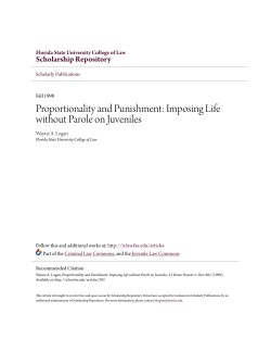 Proportionality and Punishment: Imposing Life without Parole on