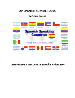 AP SPANISH SUMMER 2015 Se&ntilde;ora Sousa