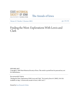 Finding the West: Explorations With Lewis and Clark