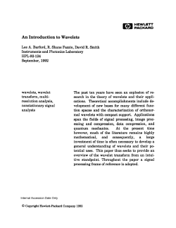 An Introduction to Wavelets