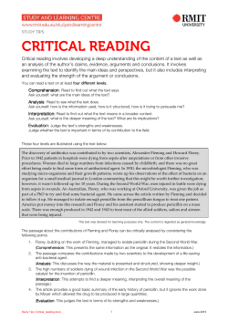 Critical reading