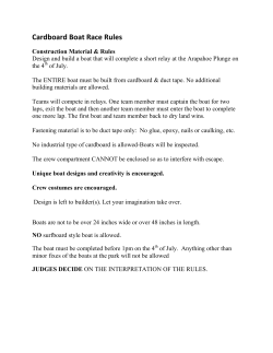 Cardboard Boat Race Rules - arapahoe