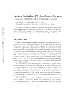 Inelastic Scattering of Tritium-Source Antineutrinos on Electrons of