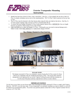Exterior Transponder Mounting Instructions - E