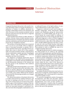 Duodenal Obstruction