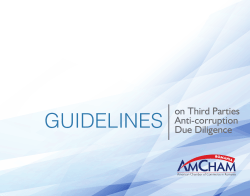 Guidelines on Third Parties Anti-corruption Due