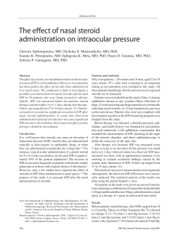 The effect of nasal steroid administration on