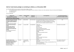 Food industry pledges