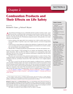 Combustion Products and Their Effects on Life Safety