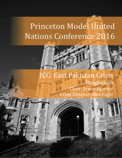 JCC: East Pakistan Crisis