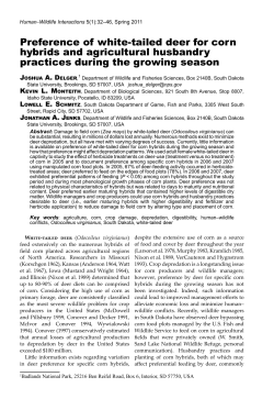 Preference of white-tailed deer for corn hybrids and agricultural