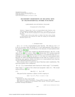 HAUSDORFF DIMENSIONS OF ESCAPING SETS OF