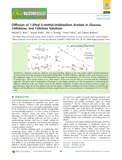 Diffusion of 1-Ethyl-3-methyl-imidazolium Acetate in Glucose