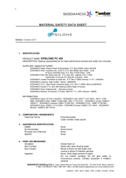 MATERIAL SAFETY DATA SHEET - Sodamco