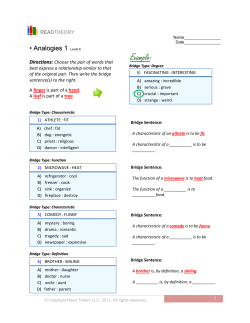 Analogies 1 - English for Everyone