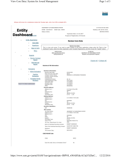 Entity - Research and Sponsored Programs