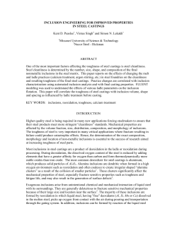 INCLUSION ENGINEERING FOR IMPROVED PROPERTIES