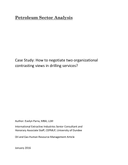 Petroleum Sector Analysis Case Study: How to