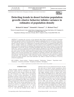 Detecting trends in desert tortoise population growth: elusive
