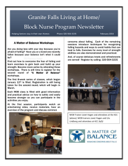Granite Falls Living at Home/ Block Nurse Program Newsletter
