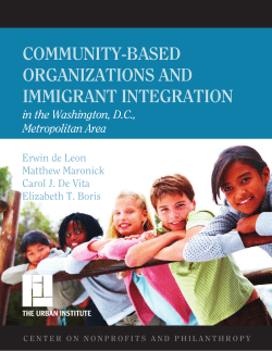 Community-Based Organizations and Immigrant