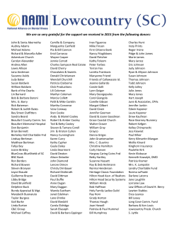 a list of our 2015 Donors
