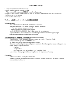 Essence of Key Passage