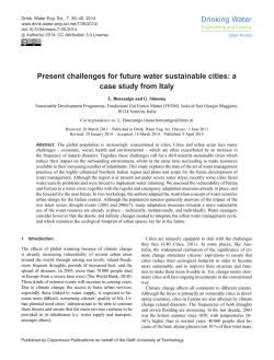 Present challenges for future water sustainable cities: a case study