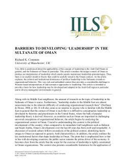 Leadership in Oman - Regent University