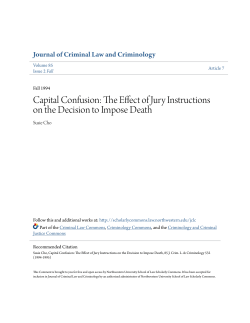 Capital Confusion: The Effect of Jury Instructions on the Decision to