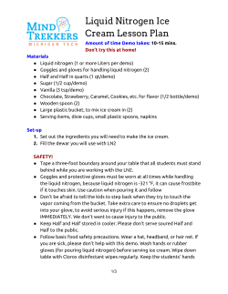 Liquid Nitrogen Ice Cream Lesson Plan
